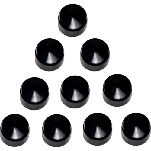 Drag Specialties - Bolt Covers - Allen/Socket - 1/4" - Black - 10 Pack