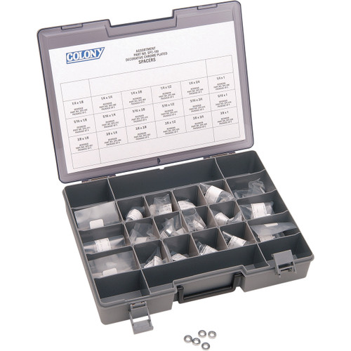 Colony #SPC-100 - Spacer Kit - Chrome - 1/4" - 3/8"