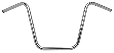 Santee Chrome 1" Ape Hanger Handlebars 16 - rise, 34.5 - width, 8 - center Fit For Harley