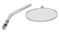 Custom Chrome Chrome Oval Custom Mirror Short Stem Fit For Harley Models On Left Or Right Side