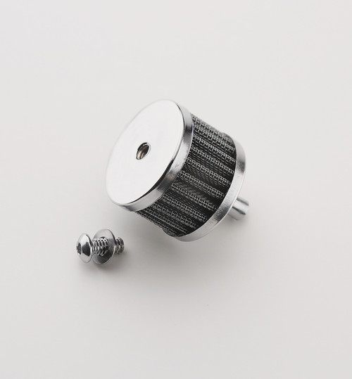 Custom Chrome Chrome Crankcase Breather Filter Fit For Harley Models with 3/8" Hose