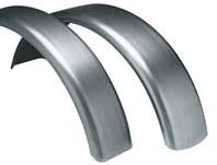 Santee 6" Wide Flat-Plain Rear Fender Raw Steel Universal Fits For Motorcycle Trailers