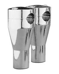 Custom Chrome 4" Rise Round Top Risers Chrome Fits for Harley 1'' Handlebar Bobbber Chopper