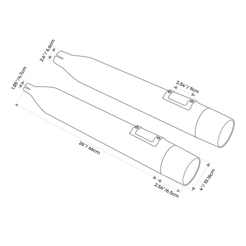 BLACK CANNON STANDARD MUFFLER  17-20 TOURING