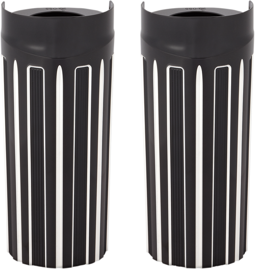 Arlen Ness #20-057 Fork Boot Covers - +2" - Black Anodized - 10-Gauge - FLHT