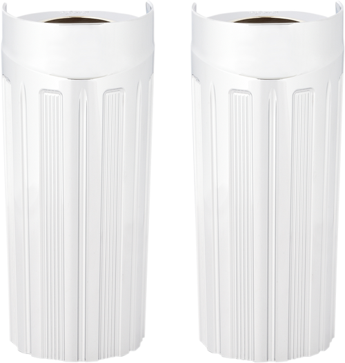 Arlen Ness #20-058 Fork Boot Covers - +2" - Chrome - 10-Gauge - FLHT
