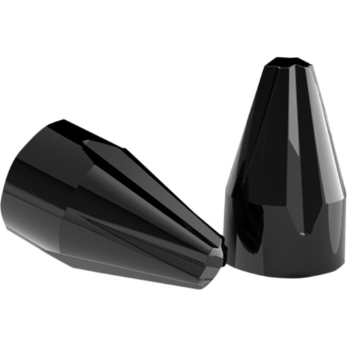 Ciro #70026 - Caps - Engine/Bolt/Cover - Fluted/Spike - Black - Twin Cam