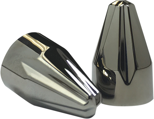 Caps Fluted1/4" Black Chrome