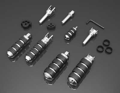 Custom Chrome Chrome Small Male Mount Vibra-Kushion Footpegs For Most Early Late-Model Bikes