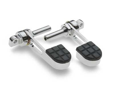 Custom Chrome Chrome Vibra-Kushion Footpeg Stirrups with Pegs