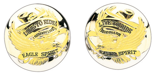 LIVE TO RIDE GASCAP COVER-GOLD