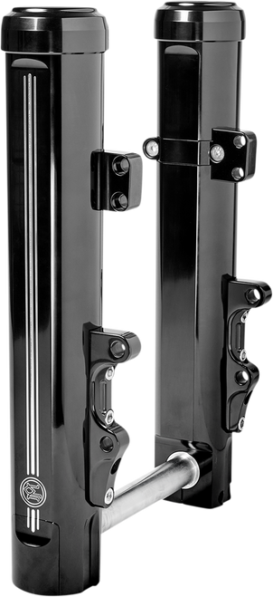 Performance Machine  #0208-2181-B - Fork Dust Caps - 49 mm - Black Anodized