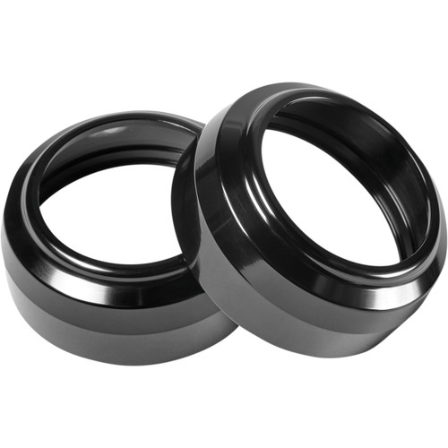 Performance Machine (PM) #0208-2181-B - Fork Dust Caps - 49 mm - Black Anodized