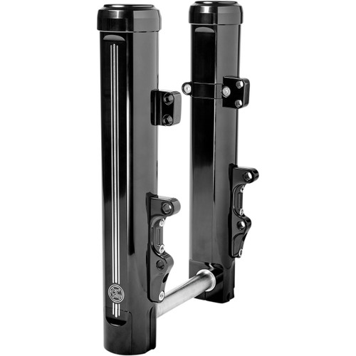 Performance Machine (PM) #0208-2181-B - Fork Dust Caps - 49 mm - Black Anodized