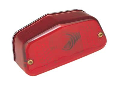 Custom Chrome Red Taillight 12 Volt Fit For Harley Models