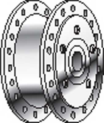 HUB ASSY-CHROME-FRT.84UP