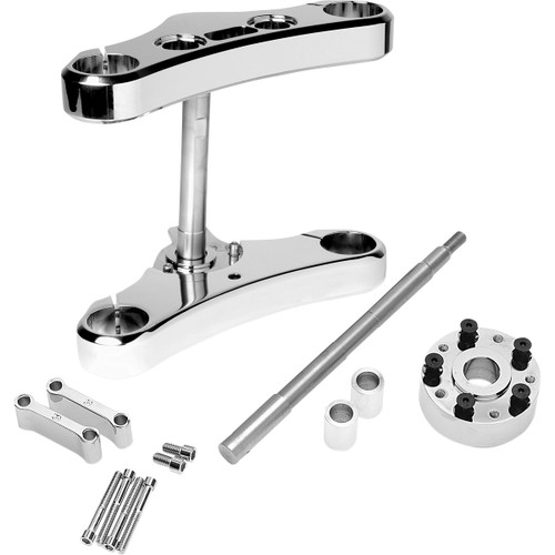 Accutronix #TWD549-ESCK6 - Triple Tree - Chrome - 5° Rake
