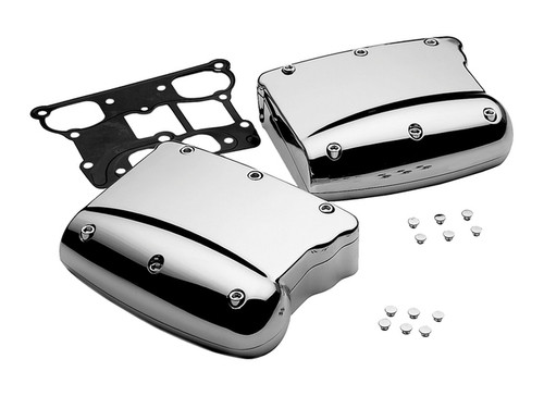 Custom Chrome 2PCS Chrome Rocker Box Covers Fit For Harley Twin Cam Models 1999-Up