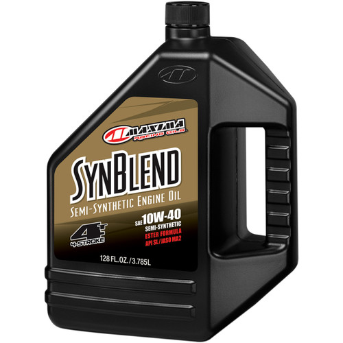 Maxima Racing OIL #349128B - SynBlend Semi-Synthetic Oil - 10W-40 - 1 U.S. gal.