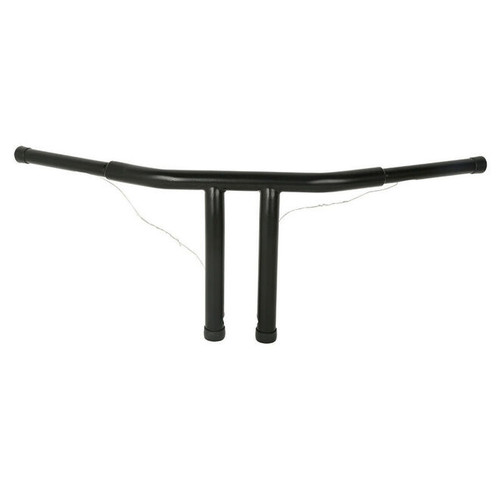 Custom Chrome 8" Rise 1 1/4" T-Bar Handlebars Bar Fits For Harley Softail Chopper Custom Black