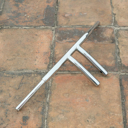 Custom Chrome 12"Rise 1-1/4" T-Bar Handlebar Bar Chrome Fits For Harley Softail Chopper