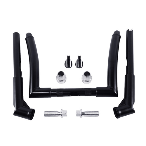 Santee 12" Rise Adjustable Ape Handlebar Matte Black Chrome Fit For Harley Sportster Softail