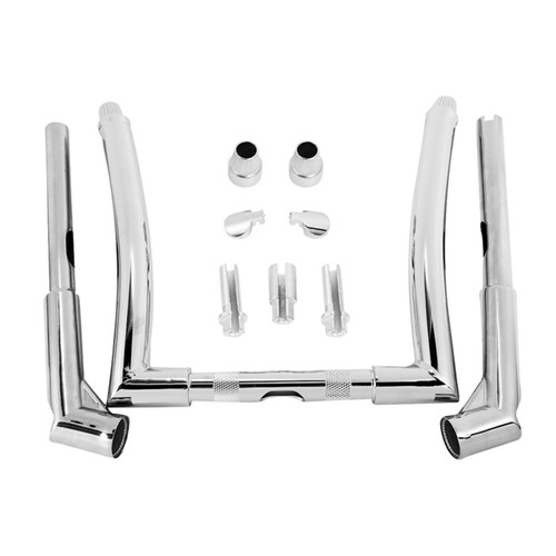 Santee 14" Rise Adjustable Ape Handlebar Matte Black Chrome Fit For Harley Softail Sportster