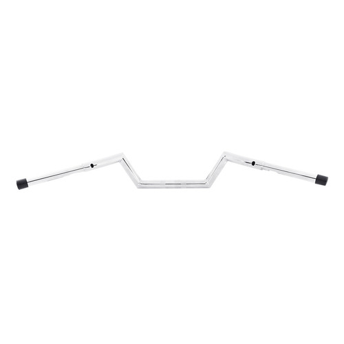 Santee 1-1/4" Low Rise Z Bar 6" Rise Handlebar Gloss Black Chrome Fit For Harley Road Glide Road King