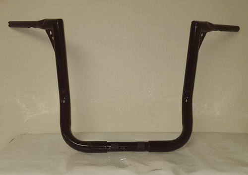 Santee 1-1/2" Fat 12" Rise Handlebar Gloss Black Chrome Fit For Harley Street Electra Glide FL