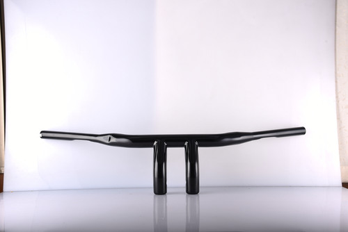 Santee Chrome Gloss Black 8" Rise 1-1/2" Fat Black T-Bar Handlebar Fit For Harley Softail Dyna 3.5" C to C