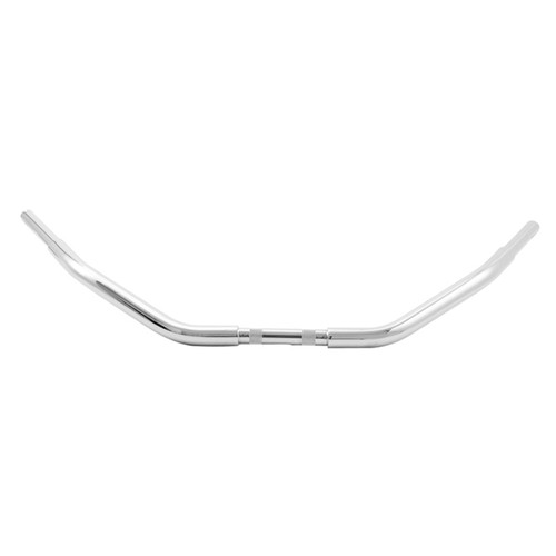 CHROME 1-1/4" FAT BEACH BAR 3.5" R;DRILLED;DIMPLED;KNURLED