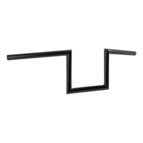 Jammer Gloss Black 1" Fat 8 - Rise 60's Handlebar Without Indent Fit For Harley 1" Clamp