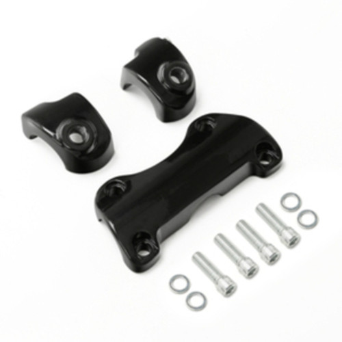 Custom Chrome 1.25'' Handlebar Bar Risers Top Clamp Gloss Black Chrome Fit For Harley Touring Road Glide 2015-up