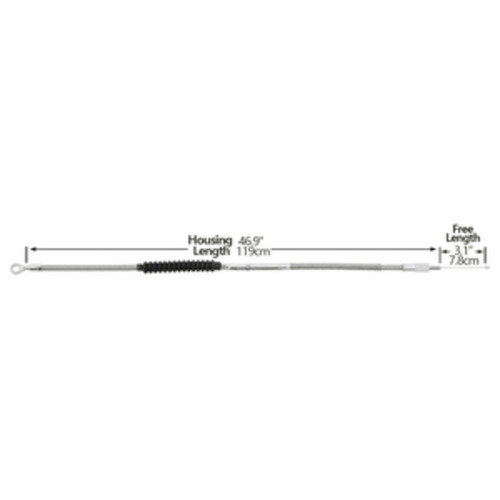 Custom Chrome 120CM Stainless Clutch Cable Fit For Harley Road King Street Electra Glide 46.9"