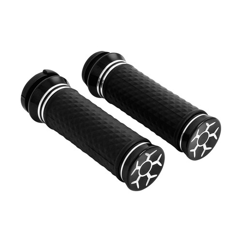 Custom Chrome 1'' TBW Handlebar Hand Grips Fit For Harley Softail Dyna Sportster XL 2008-Up