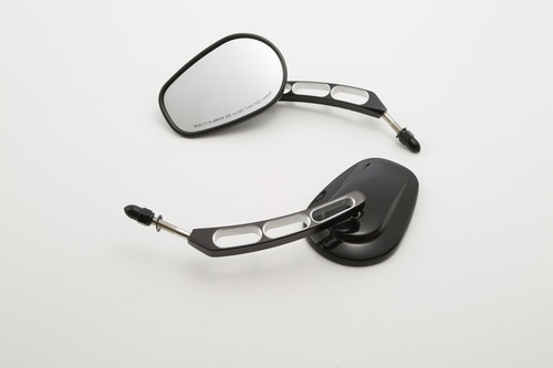 GLOSS BLK CUSTOM BILLET ARROW HEAD MIRRORS