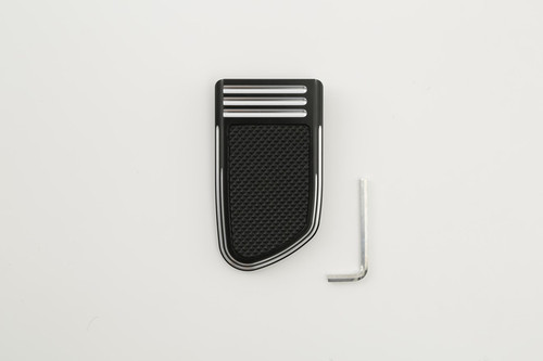 Custom Chrome Rebel Large Brake Pedal Pad Chrome, Black Anodized Fit For Harley Touring Softail Trike