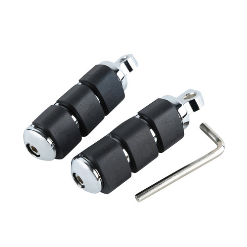 Santee Passenger Highway Footpeg Footrest Gloss Black Chrome Fit For Harley Touring Sportster Dyna