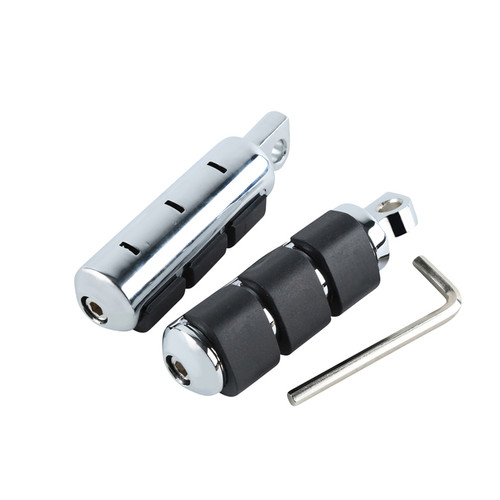 Santee Passenger Highway Footpeg Footrest Gloss Black Chrome Fit For Harley Touring Sportster Dyna