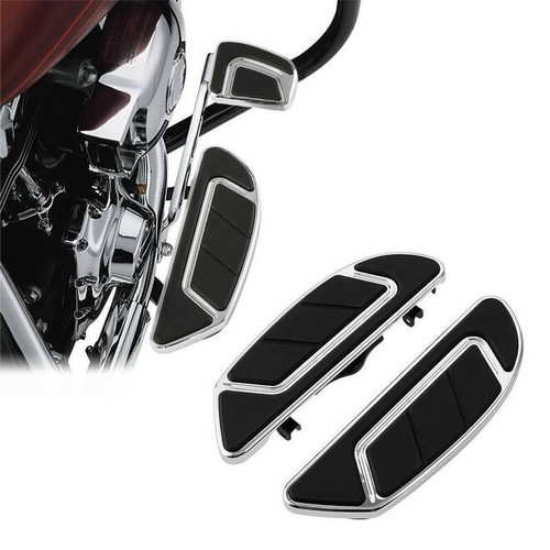 Tour Ease Footboard Floorboard Brake Pedal Shifter Peg Gloss Black Chrome Fit For Harley Touring