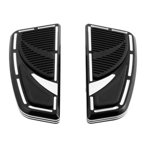 Custom Chrome Venoms Passenger Footboard Floorboard Chrome Gloss Black Fit For Harley Touring Softail