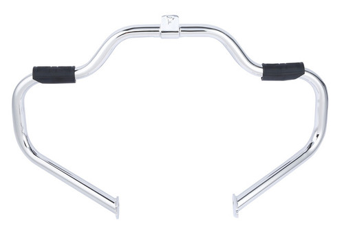 Custom Chrome 1-1/4"Engine Guard Highway Mustache Bar W/ Footrest Fit For Harley Touring 97-08