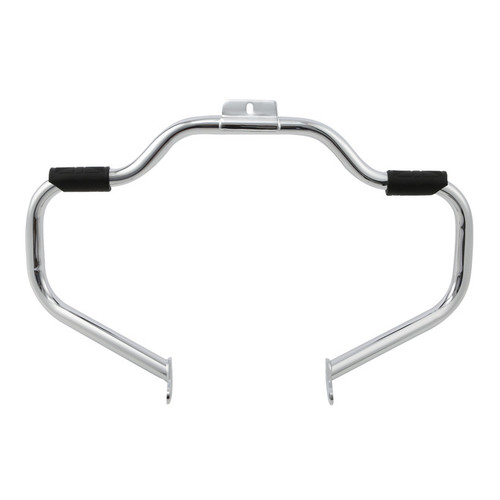 Custom Chrome 1-1/4"Mustache Engine Guard Highway Bar+Footrest Black, Chrome Fit For Harley Softail FL 00-17