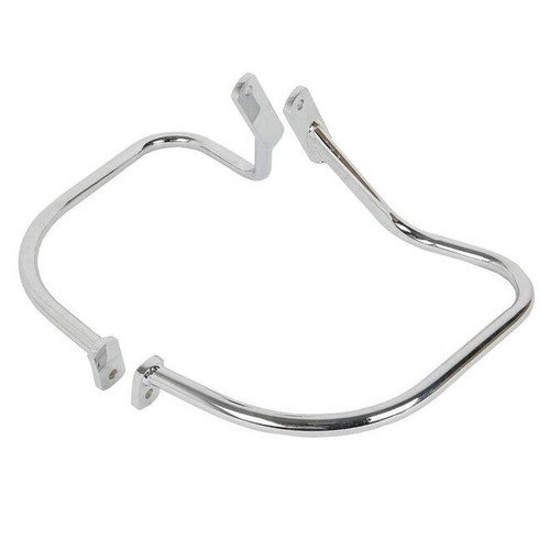 Custom Chrome Saddlebag Guards Rail Crash Bar Matte Black Chrome For Harley Softail Heritage Springer 97-99