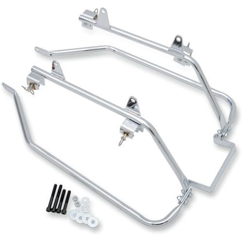 Cycle Visions #CV-7206 - Saddlebag Mounts - Chrome - FLST '08-'17