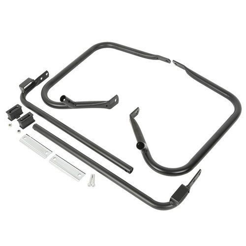 Custom Chrome Saddlebag Guards Brackets w/ Supports Bar Matte Black Chrome Fit For Harley Touring 1997-2008