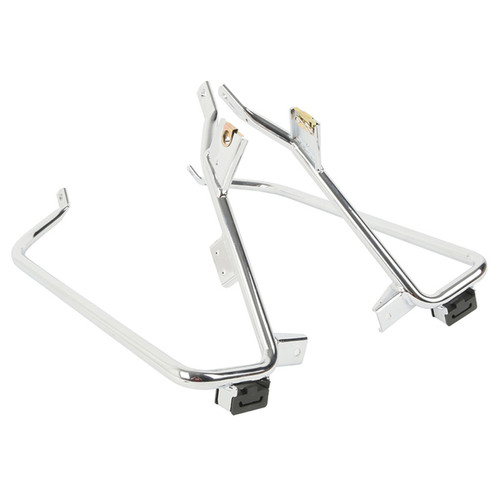 Custom Chrome Saddlebag Brackets Support Kit Fit Matte Black Chrome For Harley Touring FLHXSE FLTRXSE 09-13