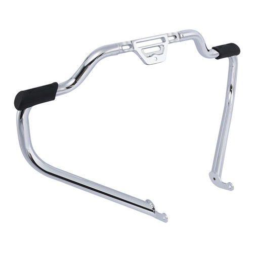 Custom Chrome Engine Guard W/Footrests Highway Bar Chrome, Matte BlackFit For Harley Softail 18-UP