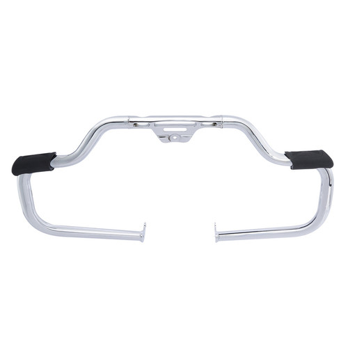 Custom Chrome Engine Guard W/Footrests Highway Bar Chrome, Matte BlackFit For Harley Softail 18-UP