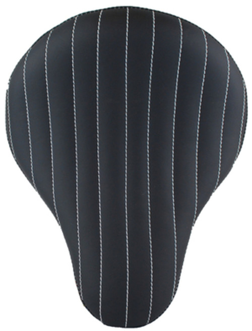 BLACK W/ WHITE CHOPPER BOBBER RIGID SOLO SPRING SEAT 16"